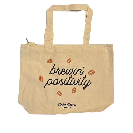 Circle House Coffee Brewin' Positivity Tote Bag