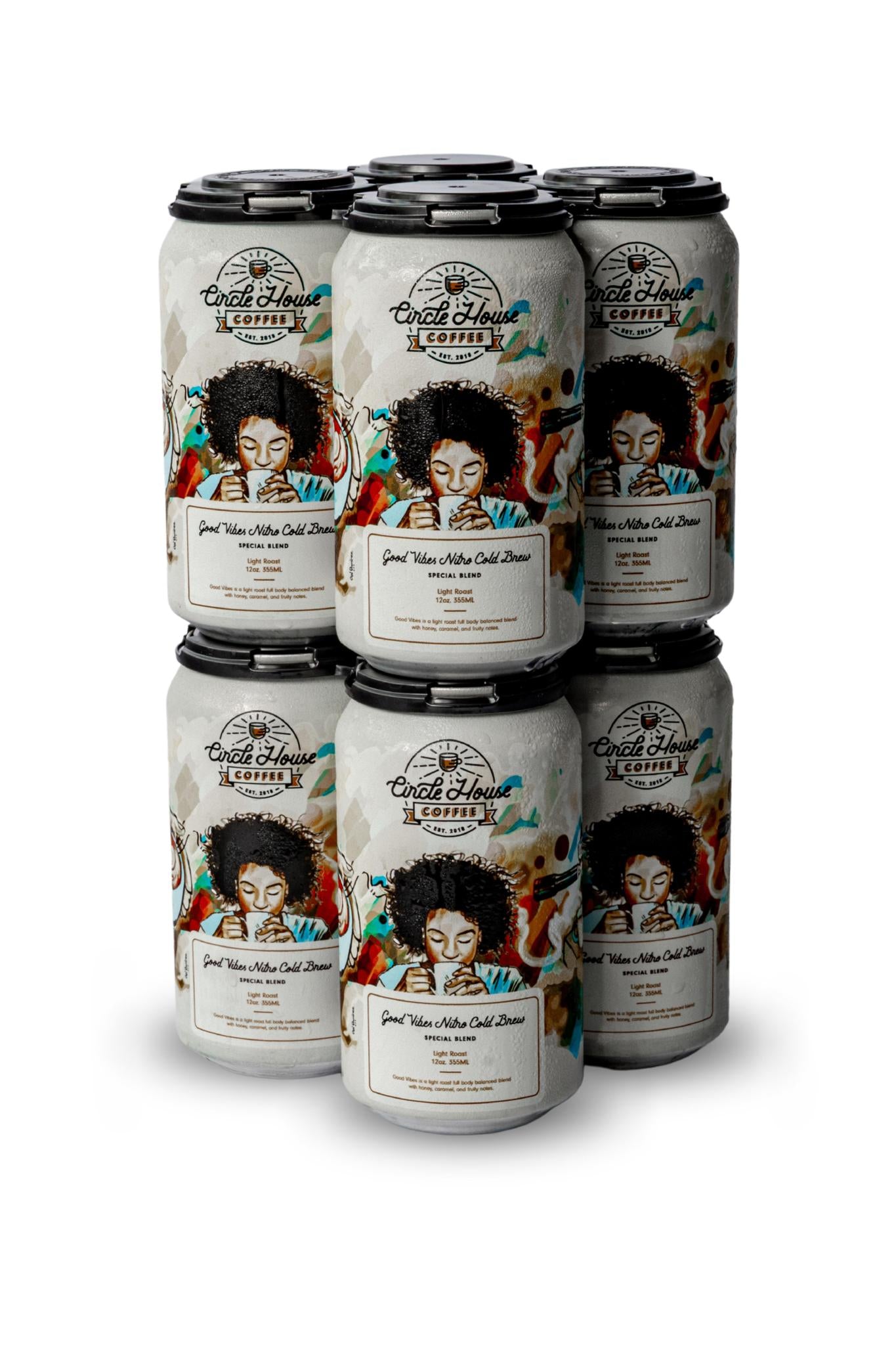 Good Vibes Nitro Cold Brew – 12oz Cans (8-Pack)