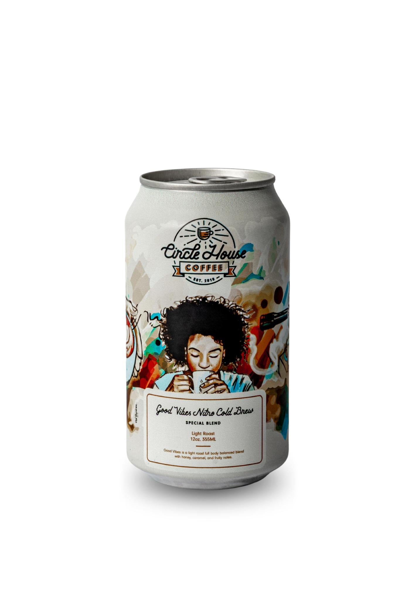 Good Vibes Nitro Cold Brew – 12oz Cans (8-Pack)